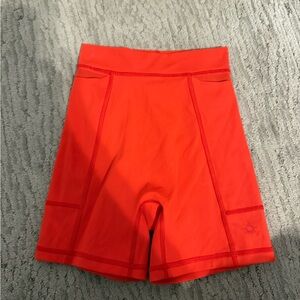 Aerie Bright Orange Bike Shorts